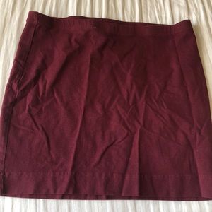 H&M Burgundy Mini Skirt